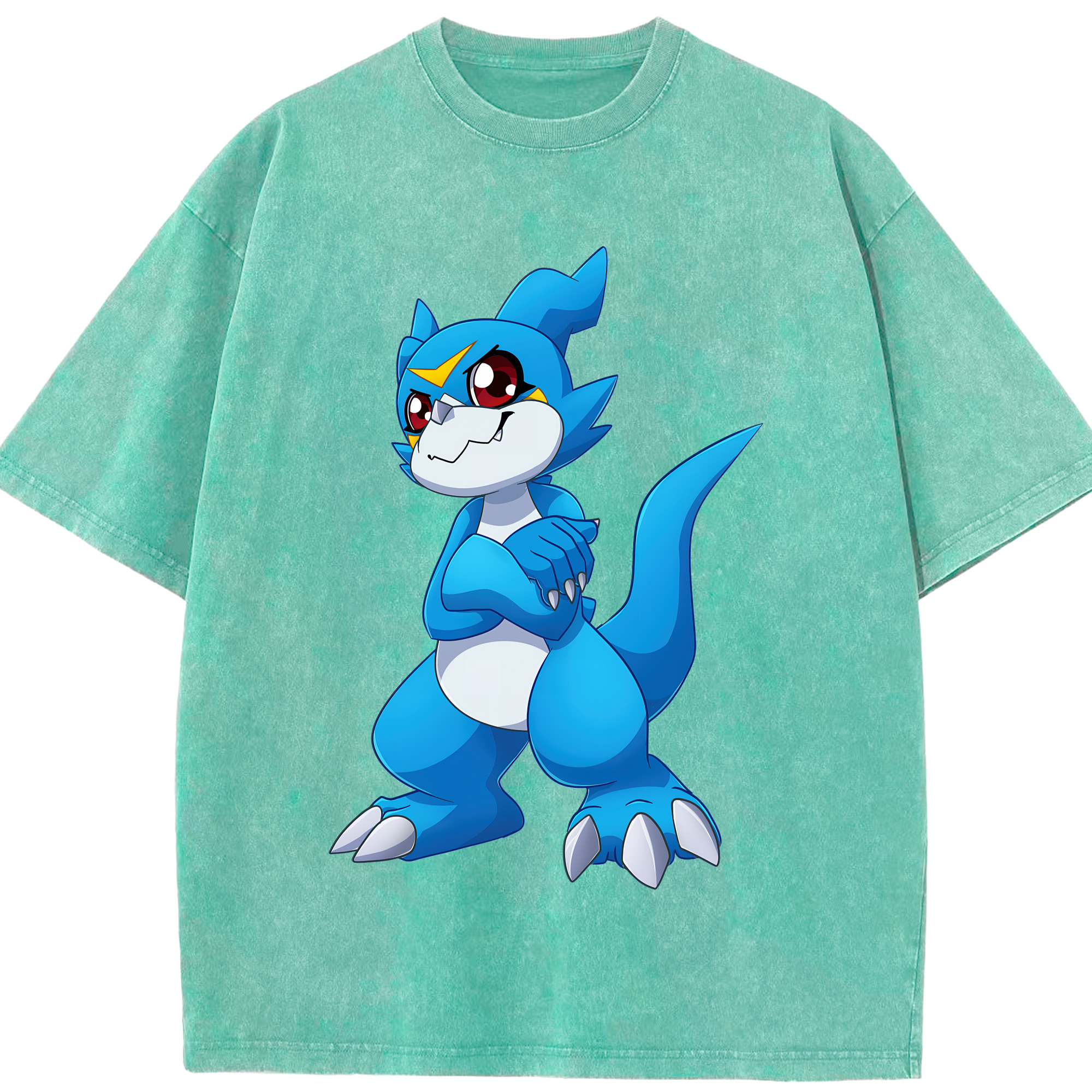 （画像用） Digimon デジタルモンスター/デジモン 綿100% ヴィンテージ風 半袖Tシャツ（フロントプリント）